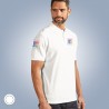 Unisex Poloshirt weiß Textildruck